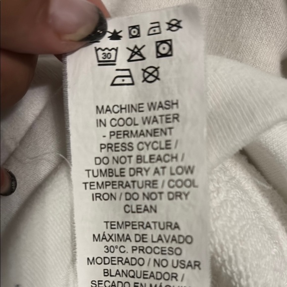 Puma Women's White zippered logo hoodie Jacket, size medium - Picture 4 of 8